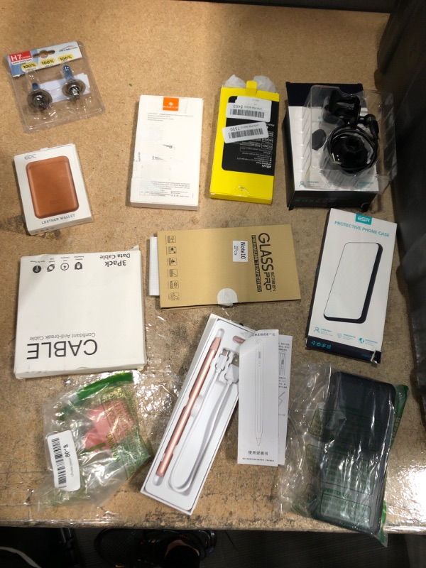 Photo 1 of Assorted Amazon Electrical/Phone Items; Note 10, iPhone 13/Accessories, Cables and Electrical Items, 11 Pack 