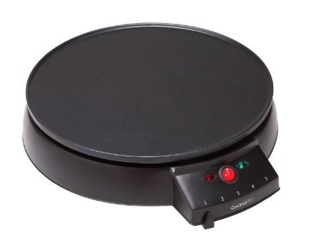 Photo 1 of 12" Griddle & Crepe Maker, Non-Stick Electric Crepe Pan with Batter Spreader and Recipe Guide - Dual Use for Blintzes, Eggs, Pancakes and More, Gift for Breakfast
