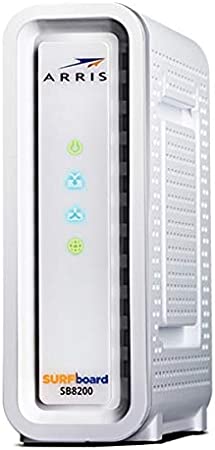 Photo 1 of ARRIS SURFboard SB8200 DOCSIS 3.1 Gigabit Cable Modem | Approved for Cox, Xfinity, Spectrum & others | White , Max Internet Speed Plan 1000 Mbps
