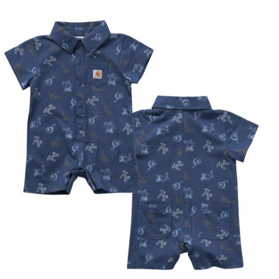 Photo 1 of CARHARTT INFANT-BOYS' TOOL PRINT SHORT SLEEVE ROMPER 18M