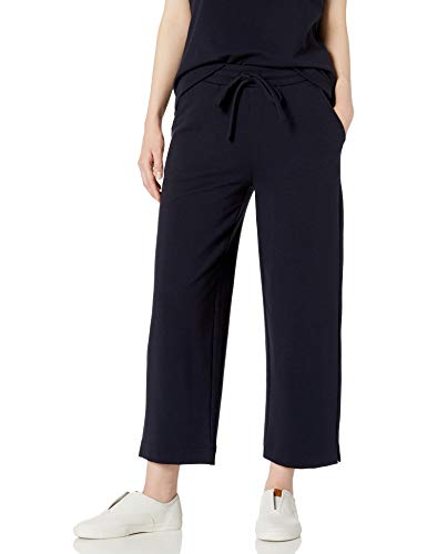 Photo 1 of Daily Ritual Women's Oversized Terry Cotton and Modal Wide Leg Pant, Navy, X-Small