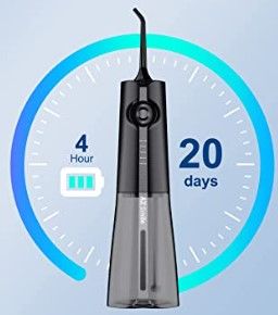 Photo 1 of Cordless Water Flosser for Teeth Cleaning, AZ Smile 5 Modes Portable Oral Irrigator for Teeth, Braces, Dental Care with 8 Tips and 300 ML Detachable Water Tank, Rechargeable Water Pick for Home Travel