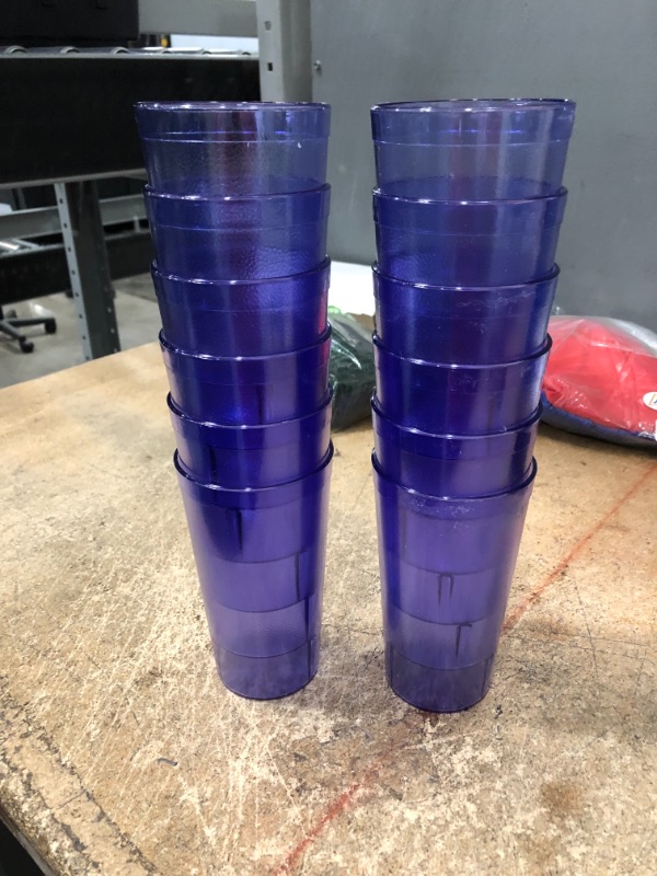 Photo 1 of 12pcks of blue acrylic cups