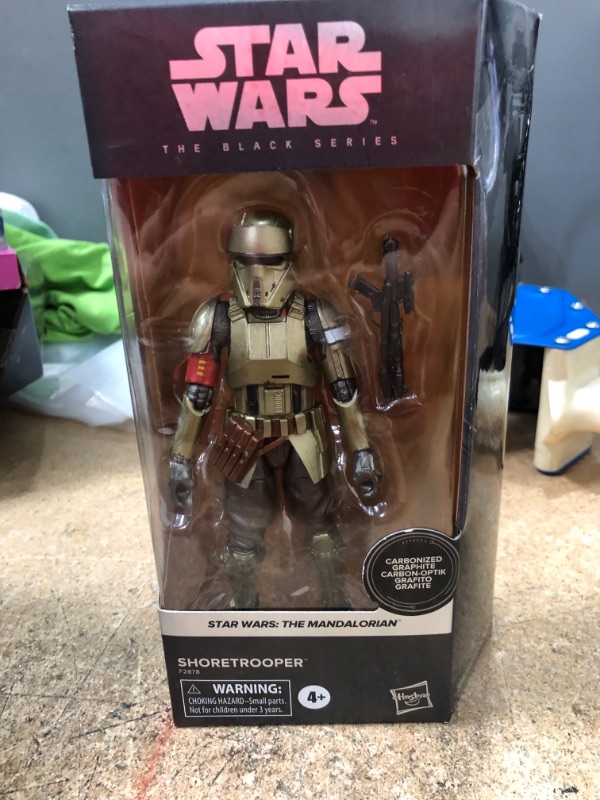 Photo 2 of Hasbro Star Wars the Black Series Carbonized Collection Shoretrooper 6 Inch Action Figure
