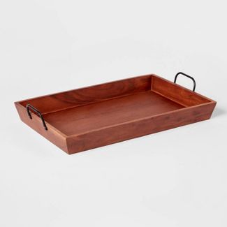 Photo 1 of 20" x 13" Wood Serving Tray - Threshold™

