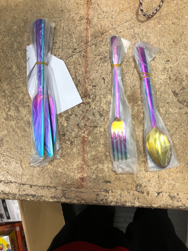 Photo 3 of 12pc Stainless Steel Annika Rainbow Silverware Set - Room Essentials™

