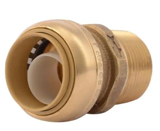 Photo 1 of 1 in. Push-to-Connect x MIP Brass Adapter Fitting 3 PACK.