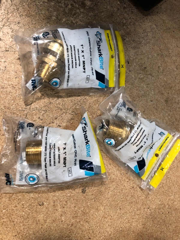 Photo 2 of 1 in. Push-to-Connect x MIP Brass Adapter Fitting 3 PACK.