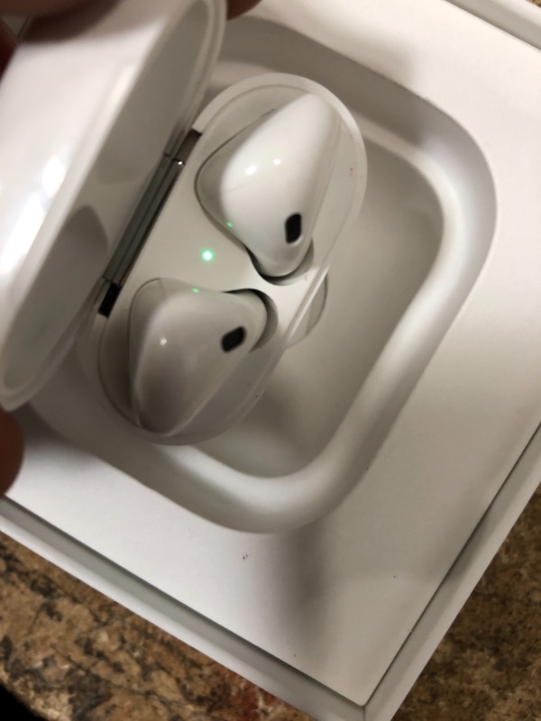 Photo 6 of Apple AirPods (2nd Generation) Wireless Earbuds with Lightning Charging Case Included. Over 24 Hours of Battery Life, Effortless Setup. Bluetooth Headphones for iPhone
