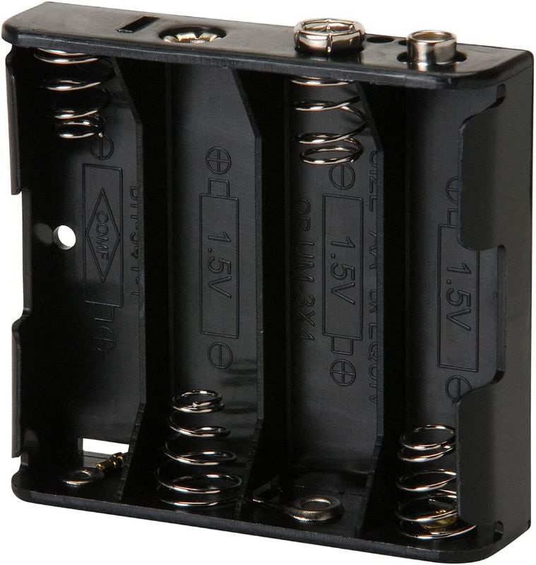 Photo 1 of 4  Parts Express Battery Holder for (4) AA with Standard Snap Connector : BH341