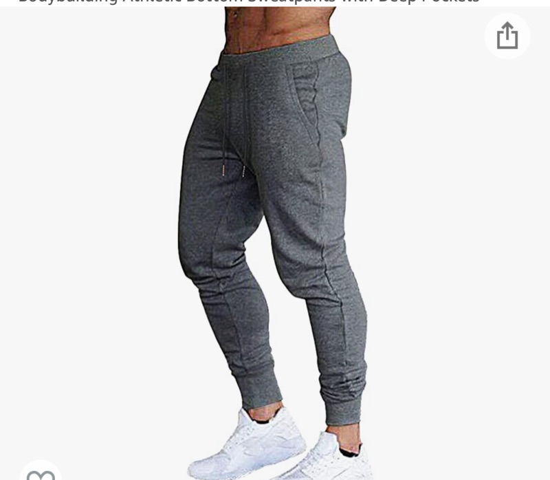 Photo 1 of SIZE: S - BUXKR Men's Slim Joggers Workout Pants for Gym Running and Bodybuilding Athletic Bottom Sweatpants with Deep Pockets