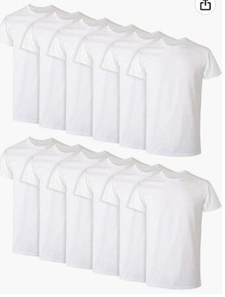 Photo 1 of SIZE: XL - Hanes Men's Tagless Cotton Crew Undershirt – 12Pack
