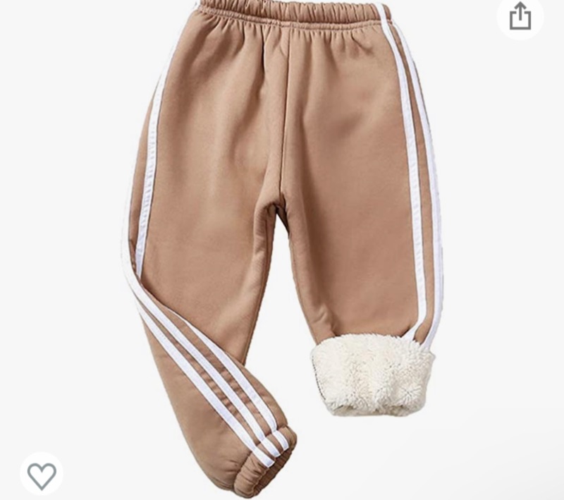 Photo 1 of Digirlsor Kids Toddler Boys Girls Winter Warm Jogger Pants Fleece Lined Elastic Waist Cotton Sweatpants,1-9 Years
