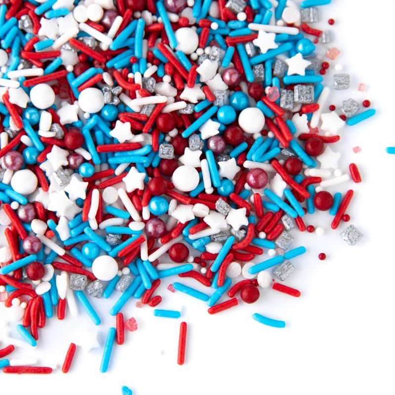 Photo 1 of 2 pack - bb:04/2023 - Sprinkles - Sprinklefetti - Patriotic Sprinkles - Memorial Day - 4th of July - Gluten-Free Red, White and Blue Sprinkles for Baking - Cupcake and Cake Topper - Cake Sprinkles - Sprinkle Mix - 6.5 ounces
