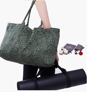 Photo 1 of Gym Bag,Water Resistant Large Tote Bag Shoulder Bag for Gym Beach Travel,2Water-Resistant Storage Bags+Yoga Strap
