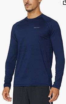 Photo 1 of BALEAF Men's Long Sleeve Running Shirts Athletic Workout T-Shirts 3XL