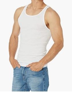 Photo 1 of Amazon Essentials Men's Tank Undershirts, Pack of 6
