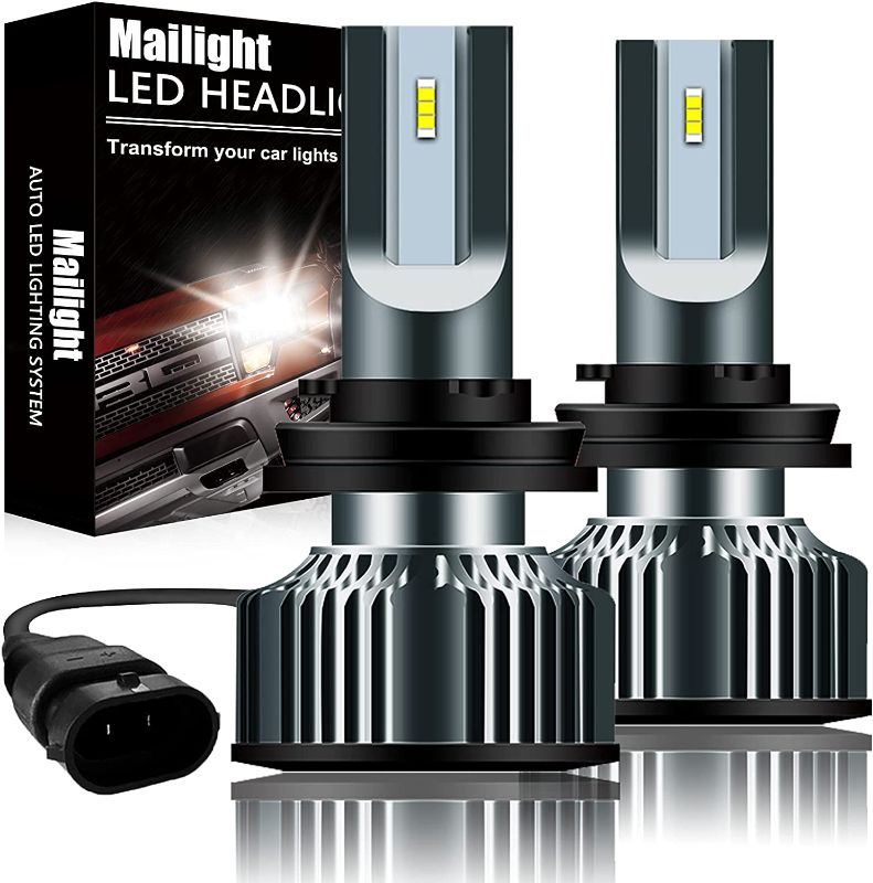 Photo 1 of Mailight 9005 LED Headlight Bulbs.12000 Lumens 350% Brighter Low Beam/Fog Light Conversion Kit 6500K Cool White IP68 Waterproof, Pack of 2
