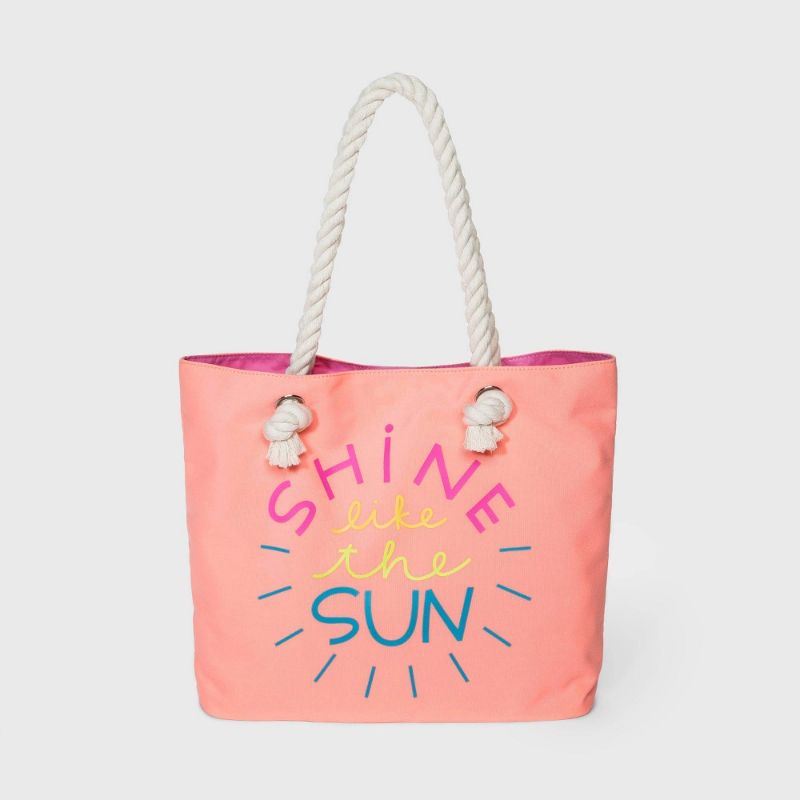 Photo 1 of 2 Pack of Girl' Tote "hine Like the Un" Handbag - Cat & Jack™