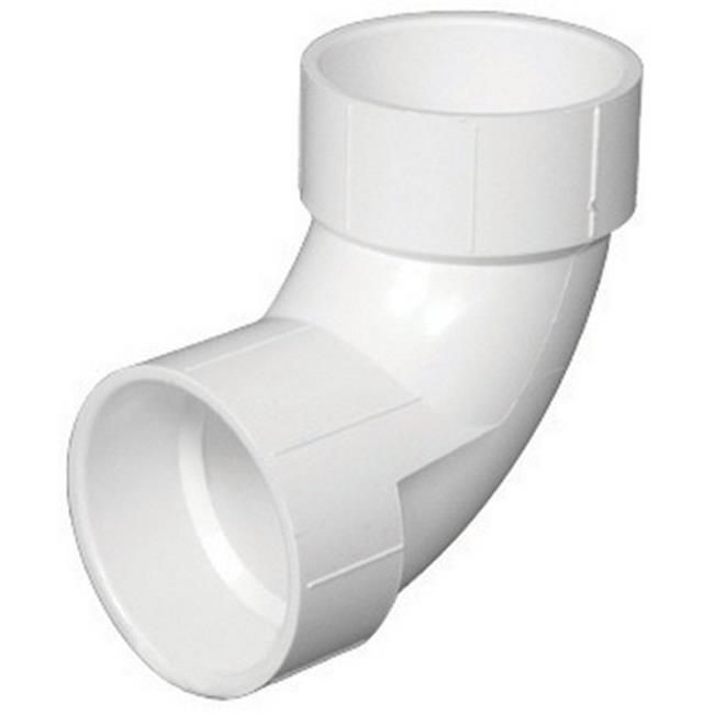 Photo 1 of 3 Pack of 3 in. PVC DWV 90-Degree Hub x Hub Elbow