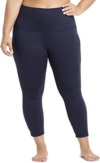 Photo 1 of All in Motion Women's Plus Size Contour Curvy Mid-Rise 7/8 Leggings with Power Waist 25" - (Navy, 3X)