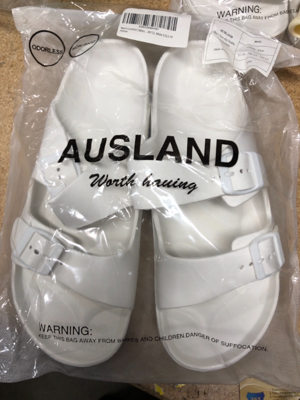 Photo 2 of size 9.5
ausland Men's Comfort Slides Double Buckle Adjustable EVA Flat Sandals
