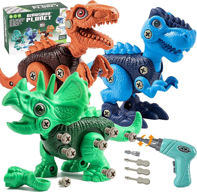 Photo 1 of  Take Apart Dinosaur Toys, Building Dinosaur Toys, Take Apart Dinosaur with Electric Drill for Kids?Dinosaur Toys for 3 4 5 6 7 8 Year Old Easter Children's Birthday Gifts Boys Girls
