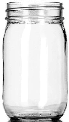 Photo 1 of 16 oz clear glass jar, neck finish 12 PACK
