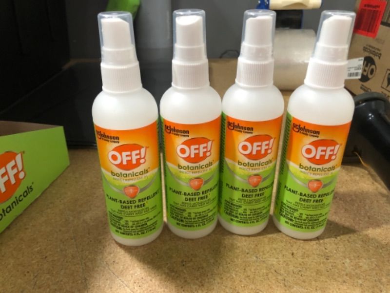 Photo 2 of 4 items 
OFF! Botanicals Deet-Free Insect Repellent, Plant-Based Bug Spray & Mosquito Repellent, 4 oz
(x4)