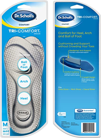 Photo 1 of 2 items
Dr. Scholl’s TRI-COMFORT Insoles // Comfort for Heel, Arch and Ball of Foot with Targeted Cushioning and Arch Support (for Men's 8-12, also available Women's 6-10)
size 8-12
(x2)