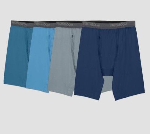 Photo 1 of Fruit of the Loom Men's Comfort Stretch Microfiber Leg Boxer Briefs - 5Pks, Size M 