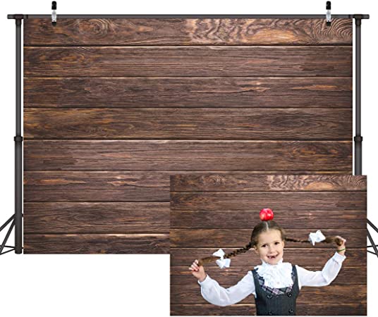 Photo 1 of CYLYH 7x5ft Thin Vinyl Brown Wood Backdrop Photographers Retro Wood Wall Background Cloth D112