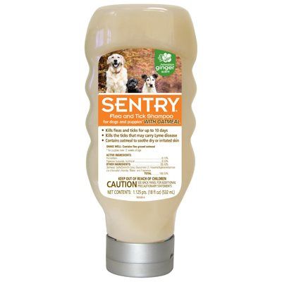 Photo 1 of 4 Packs of Sentry Flea & Tick Shampoo with Oatmeal for Dogs and Puppies, 18-ounce