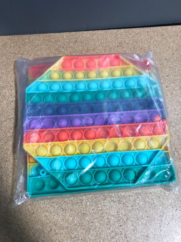 Photo 1 of 2 Packs Jumbo Toy for Kids Adult, Giant Huge Large Mega Big Press Pop Poppop Poop Popper Po it Sensory Austim Anxiety ADHD Stress Relie Game Square Octagon Tie dye Rainbow