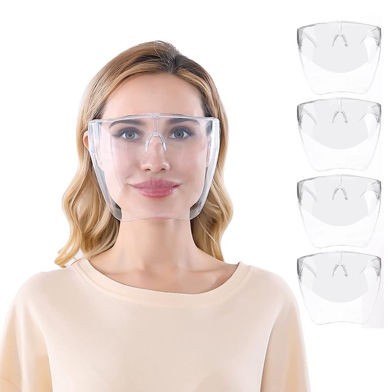 Photo 1 of Face Shield with Glasses 4 Pack