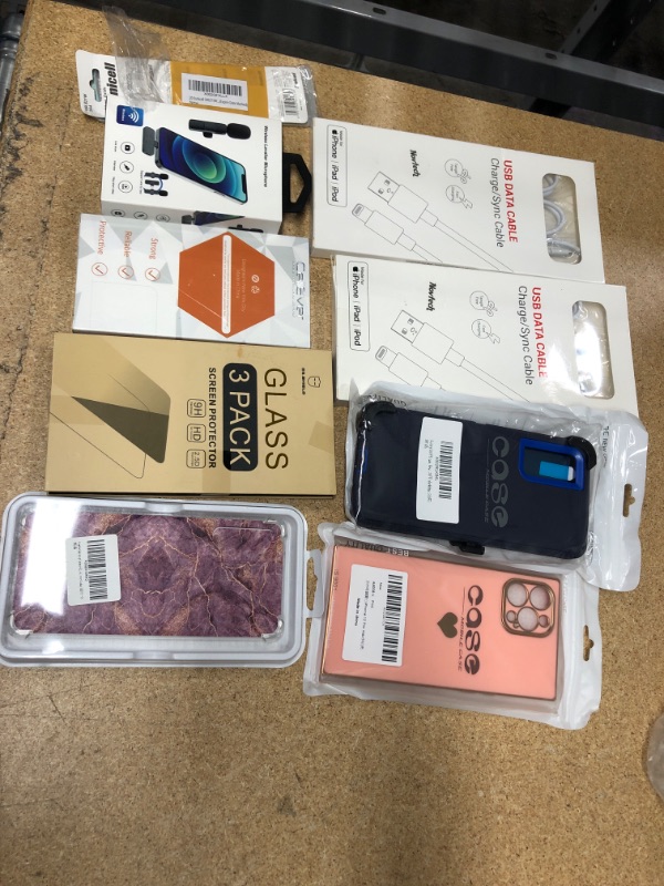 Photo 1 of ASSORTED PHONE ACCESSORIES, SCREEN PROTECTORS, CHARGING CORDS