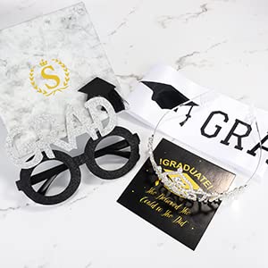 Photo 1 of 2022 Graduation Decorations, Graduation Tiaras and Sash Set Graduation Party Supplies Perfect Graduation Gifts for Girls Grad Decor Favors
