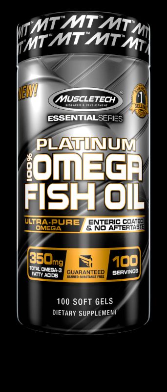 Photo 1 of 2 MuscleTech Omega 3 Fish Oil Supplement, Delivers 350mg, 180mg EPA & 120mg DHA, 100 Pills