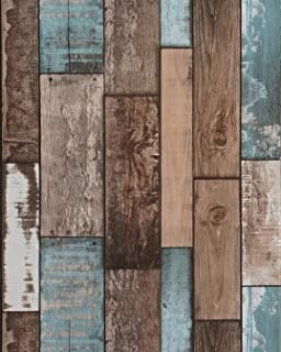 Photo 1 of 2ct 393"Wood Wallpaper Wood Plank Wallpaper Stick and Peel Self Adhesive Wallpape