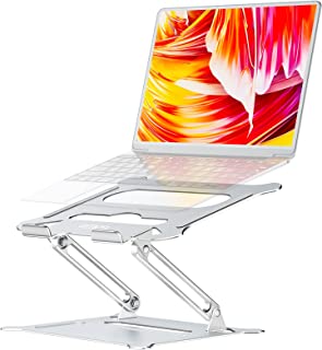 Photo 1 of Urmust Laptop Notebook Stand Holder Adjustable Ultrabook Stand Riser Portable Compatible with MacBook Air Pro HP Dell XPS Lenovo All laptops 10-15.6"(Silver)
