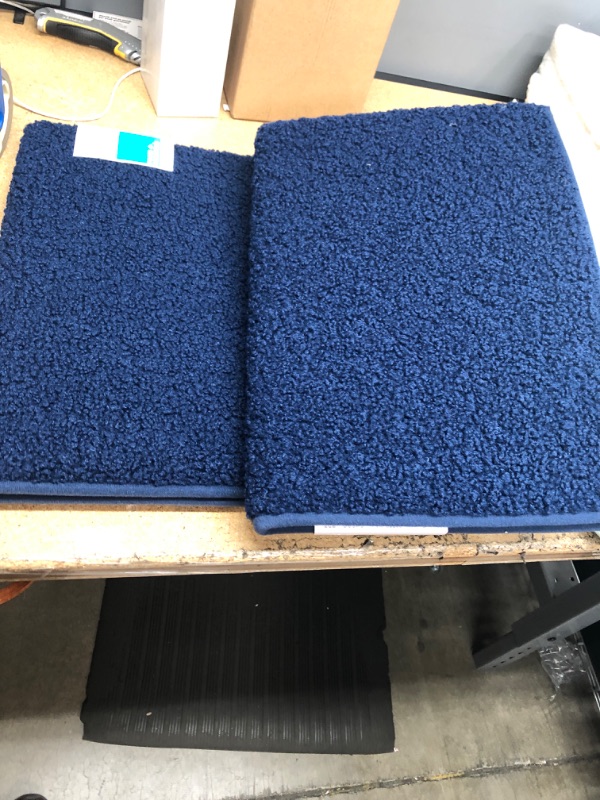 Photo 2 of 17"x24" Boucle Memory Foam Bath Rug - Room Essential SET of 2
