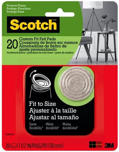 Photo 1 of 3M SP8 Scotch Felt Pads Pack: 1-1/2 in. custom fit / 20-pack (Beige) / 20-pack *2 PACKS*
