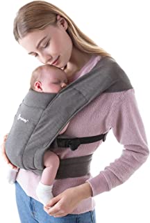 Photo 1 of Ergobaby Embrace Cozy Newborn Baby Wrap Carrier (7-25 Pounds), Premium Cotton, Heather Grey
