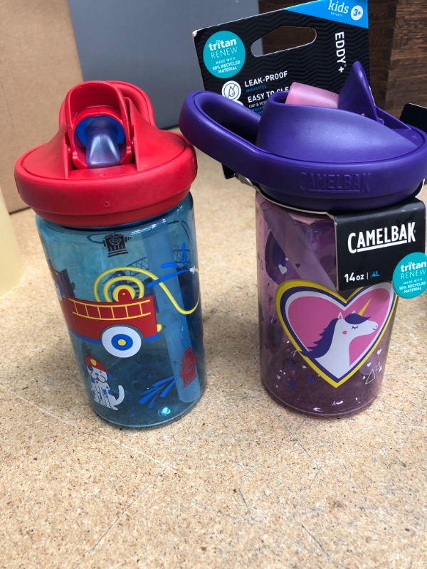 Photo 1 of CamelBak Eddy+ 14oz Kids' Tritan Renew Water Bottles COMES WITH 2 
