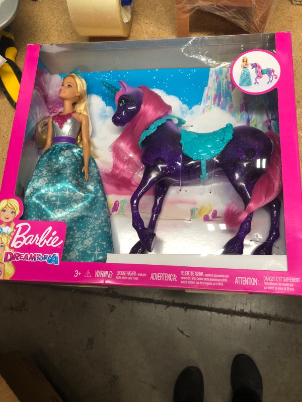 Photo 2 of Barbie Dreamtopia Princess Doll and Purple Unicorn
