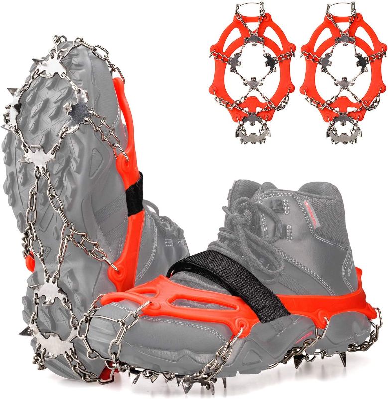 Photo 1 of  F Crampons Ice Cleats Traction Snow Grips for Shoes and Boots Men Women
