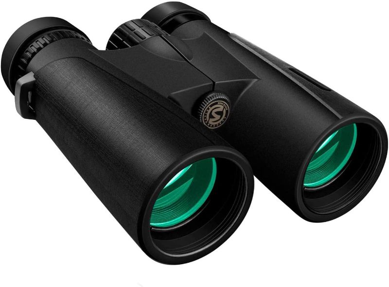 Photo 1 of Cayzor 12x42 Binoculars for Adults Compact Clear HD Weak Light Vision Bird Watching - Professional for Travel Stargazing Hunting Concerts Sports - BAK4 Prism FMC Lens Strap Carrying Bag
