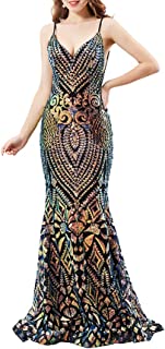 Photo 1 of Esmedala Tyy V-Neck Sequin Sling Fishtail Evening Gown - size 8
