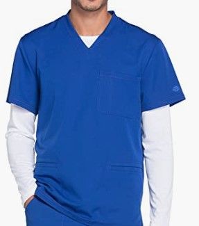 Photo 1 of Dickies Dynamix Scrubs Top V-Neck Blue Large 