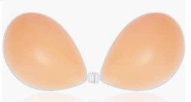 Photo 1 of Adhesive Bra Strapless Sticky Invisible Push up Silicone Bra for Backless Dress with Nipple Covers Nude size D